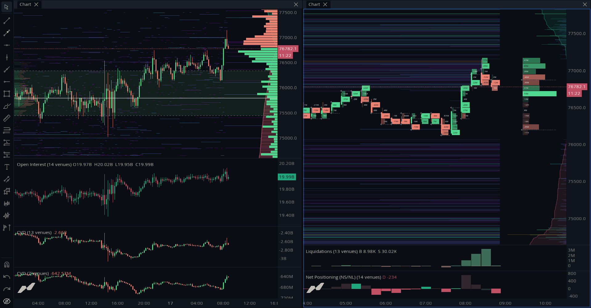 Order Book + Liquidation Map
